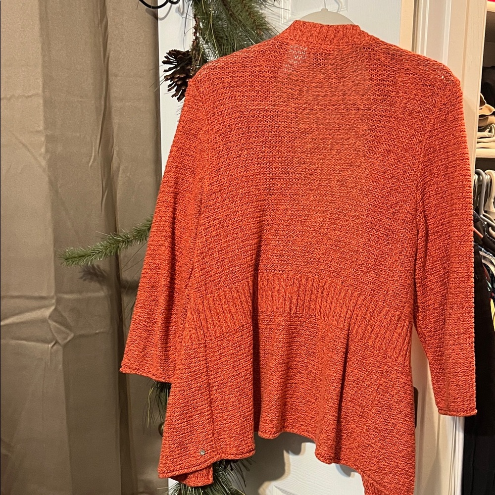 Eddie Bauer Vibrant Orange Women's Cardigan - Picture 3 of 8